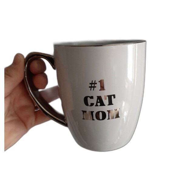 #1 Cat Mom Mug 100% Stoneware - Picture 3 of 3